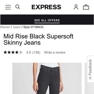 Express Black Skinny Jeans